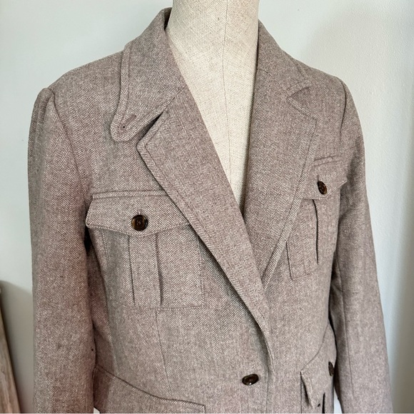 Banana Republic Women’s Herringbone Wool Blend Blazer - Picture 2 of 7